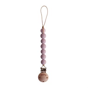 Mushie Pacifier Clips Halo Mauve